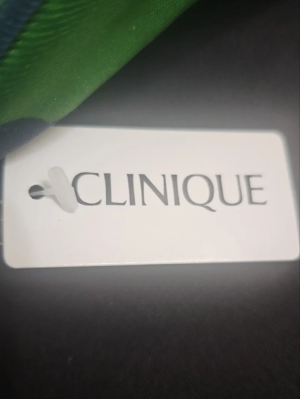 Clinique x Kate Spade Green and Blue Floral Cosmetic Bag